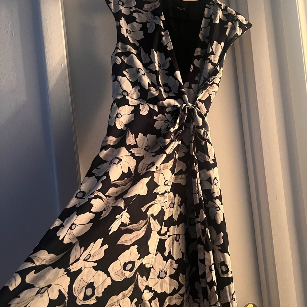 Banana Republic Black and White Asymmetrical Dress